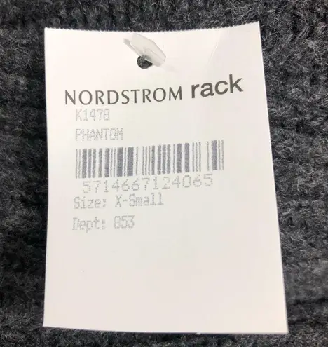 Ganni Phantom Gray Ruffle Open Back Wool Sweater XS NWT