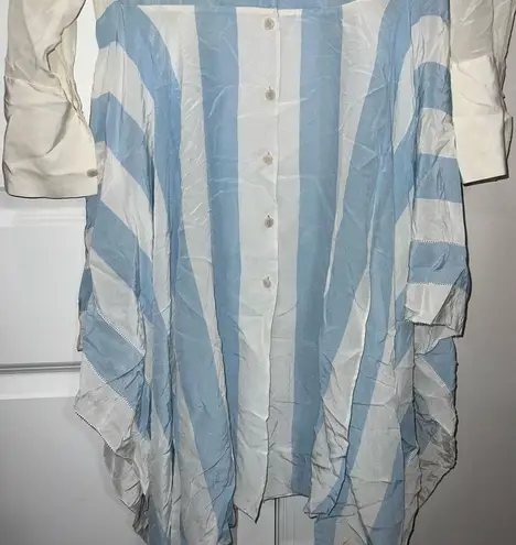 Tommy Hilfiger  White & Blue Striped Star Printed Shirt Dress Size 8 US $490