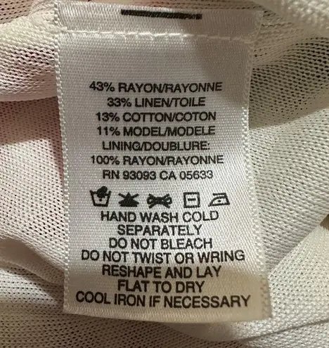 Nic+Zoe Heavy Wavy Striped Double Layered Maxi Skirt Linen Cotton XS