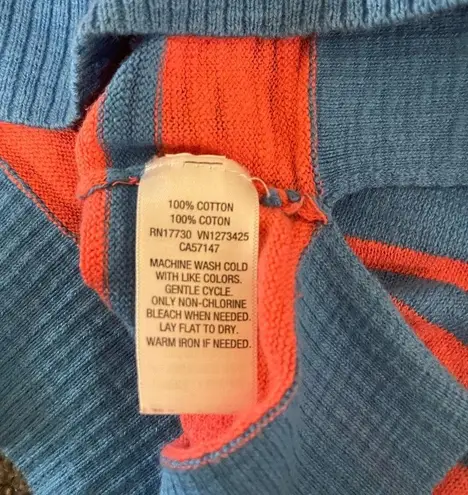 Women’s Mossimo blue and pink horizontal striped lightweight sweater, Small