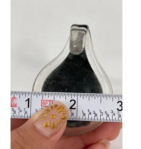 Vintage SKU 7889 Large Artisan Glass Pendant Art Deco Swirl Design