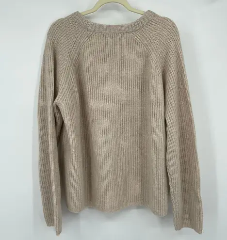 Jenni Kayne Cashmere Fisherman Sweater Oatmeal Size 3X Plus Size NWT