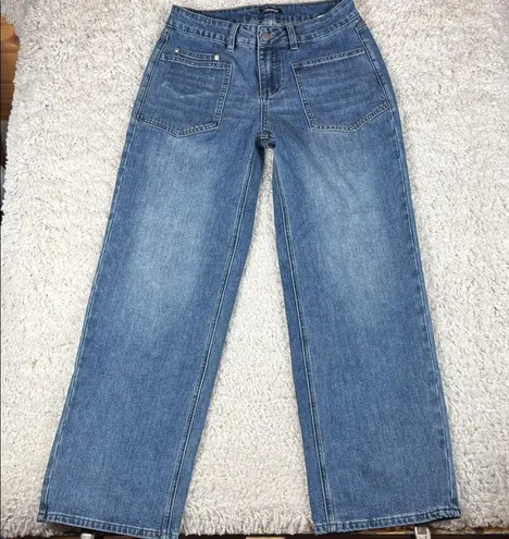 Flamingals NWOT'S Women's Wide Legged, Straight Jeans, Size Small Blue