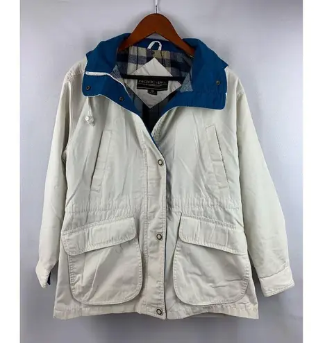 Pacific trail Womens Vintage Beige & Blue Hooded Jacket S