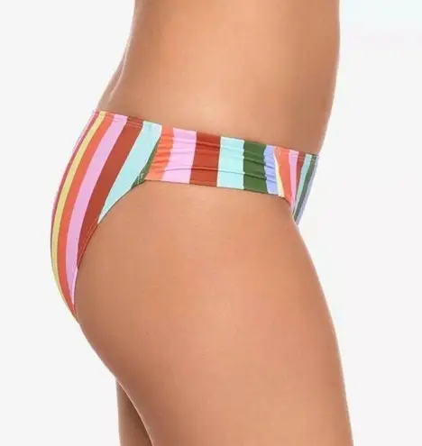 Salt + Cove New Cabana Stripes Shirred Tab Side Hipster Bikini Bottoms Size XS