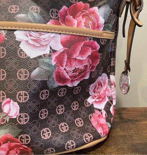 Giani Bernini Signature Rose Handbag Brown