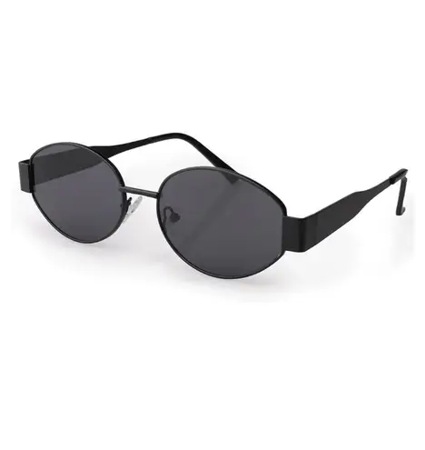 House of Harlow 1960 Retro Black Oval Sunglasses