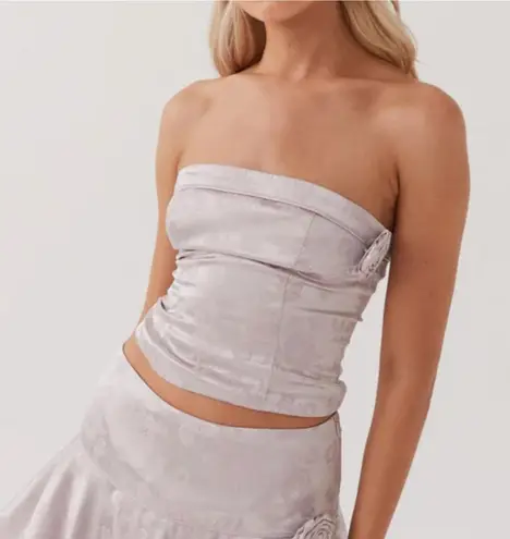 Peppermayo Jasmine Rose Strapless Top Rosette Haute Floral Corset Style Size 2