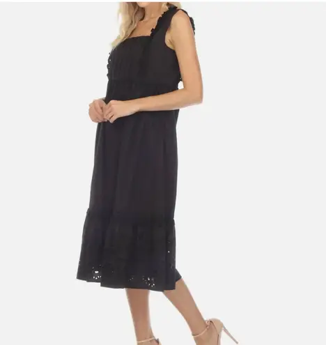 Johnny Was Jade Jesminda Eyelet Embroidered Midi Dress