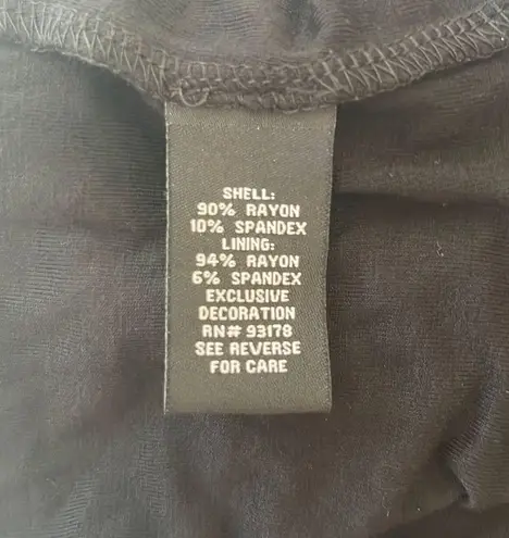 Premise NWT New Black Brass Studded Three Quarter Sleeve Bodycon Dress Sz S