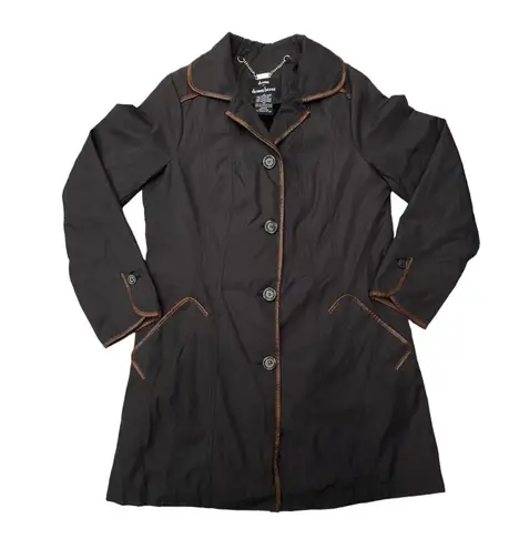 Dennis Basso Vintage Black Formal Pea Coat Rain Jacket