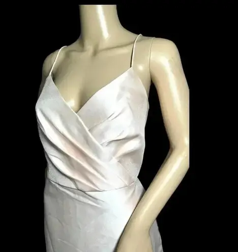 Alfred Sung NWT D777 Satin Twill V Neck Cocktail Dress In Blush Pink Size 12