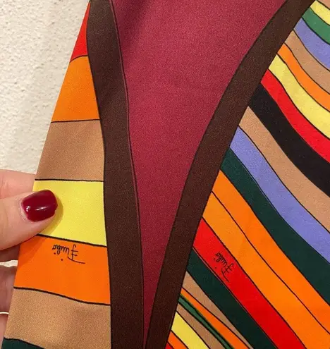 Emilio Pucci Pucci Iride-print pull-on stockings Size Large EUC