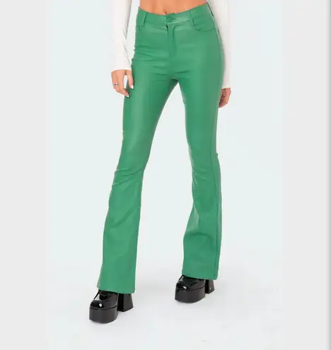 Edikted Green leather pants