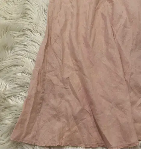 Acrobat Strapless Linen Dress Light Pink Peek