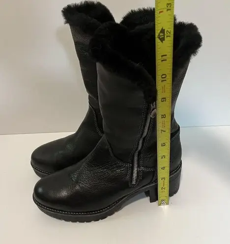 Pacific&Co Bos &  Match Faux Fur Lined Black Leather Calf Boot Size 39