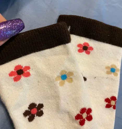 Cute Flower Socks Women Past Ankle Multi