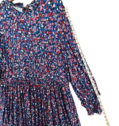 Draper James  Kitty Dress Womens 3XL Blue Multicolor Ditsy Floral Soft Stretchy