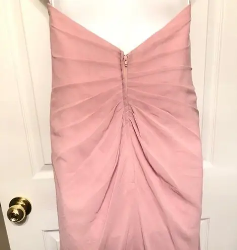 Alfred Angelo Sz 11 Dusty Pink Strapless Prom Dress