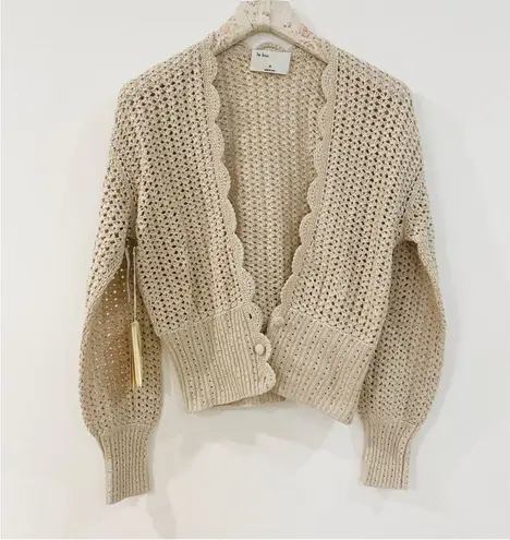 Aritzia Wilfred Le Frou 100% cotton Open knit Cardigan NEW Size XS