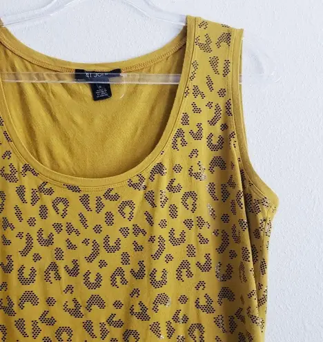 St. John 's Animal Print Sleeveless Blouse Top