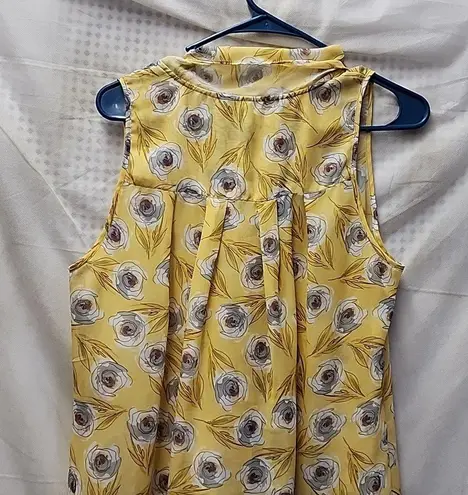 Bisou Bisou Button Down Blouse, Tie, Sz Large