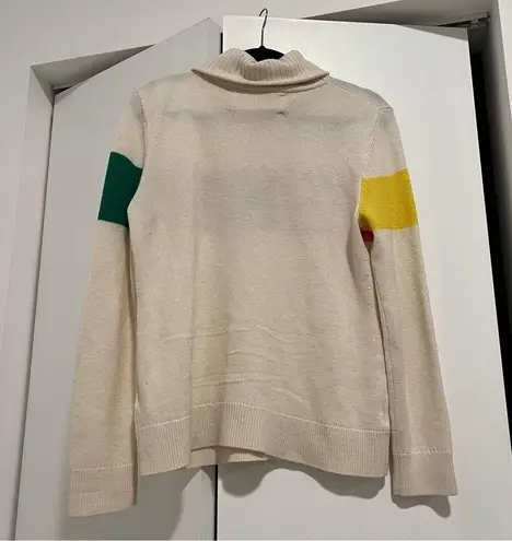 Perfect Moment Ski Merino Wool Turtleneck Long Sleeve Sweater II in Cream Size L