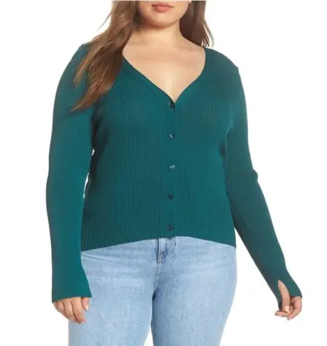 Leith  Button Down Ribbed Sweater thumbnail 2