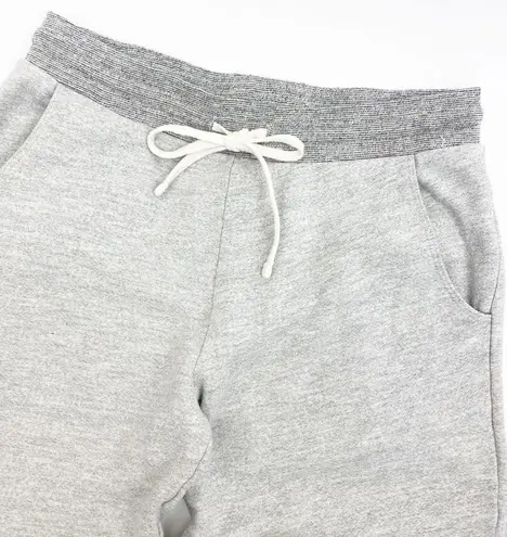 Sundry  Striped Ankle Flare Sweatpants Lounge Raw Hem: Heathered Grey/White