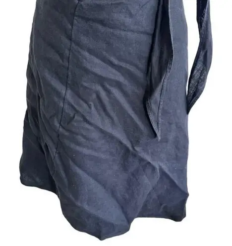 POSSE black linen wrap midi skirt size M Size M