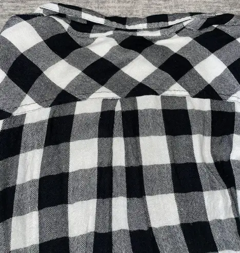 Thread and Supply Black And White Plaid Button Down