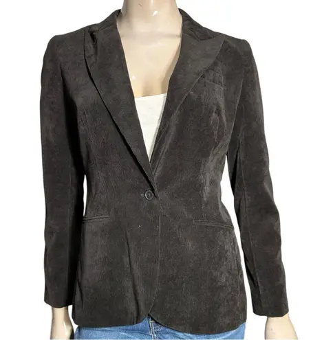 Norma Kamali Women’s Size 8 Black Corduroy Career Blazer Jacket