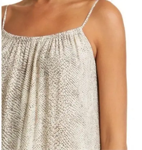Rails Midi Dress Womens S Adora Snakeskin Animal Print Cream Sleeveless Flowy