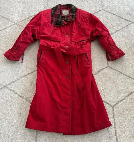 Fleet Street Vintage 90s Red Full-Length Insulated & Belted Winter Coat Sz 10
