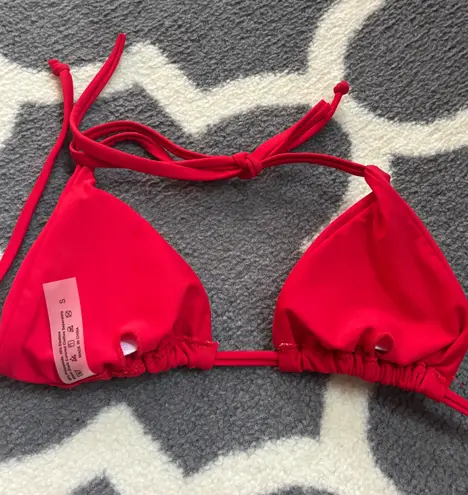 SheIn Red  Tie Bikini Top thumbnail 2