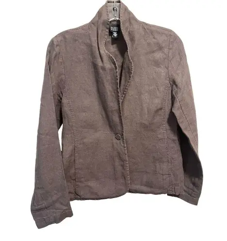 Eileen Fisher  Woman 100% Irish Linen Single Button Blazer Jacket xs thumbnail 1
