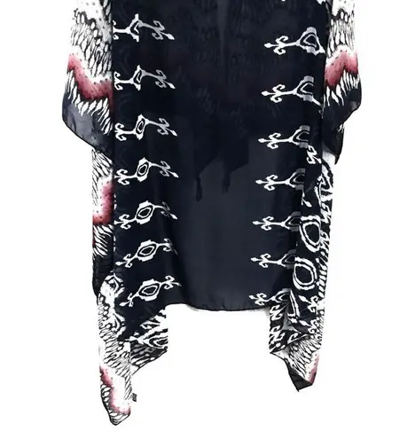 Sax blue white and pinkish red boho swim cover - Image 4