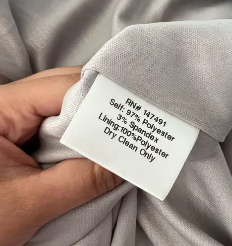 Katie May NWT Ruffled Draped Cocktail Gray Midi Dress Sz XL