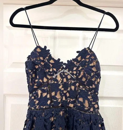 Self Portrait NWT Azaelea Lace Dress Navy Blue sz 00