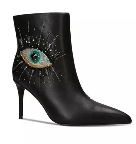 Kurt Geiger Women's Belgravia Pointed Toe Evil Eye High Heel Ankle Boots