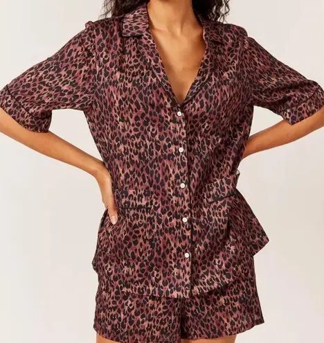 Solid & Striped NWT X Revolve The Pajama Set Oversized Animal Print XS Oversized