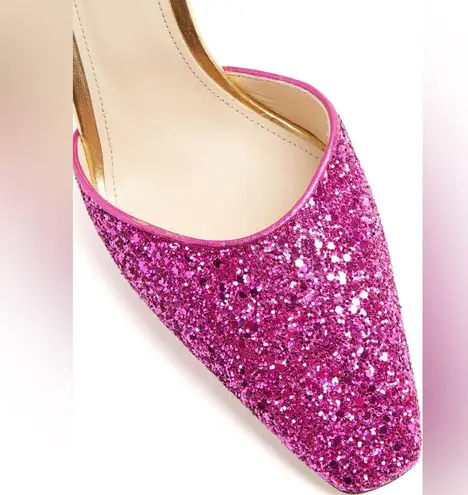 The Attico Diletta Tri Color Pink Gold Black Glitter Pumps Heels Shoes 37 NWOB Size 6