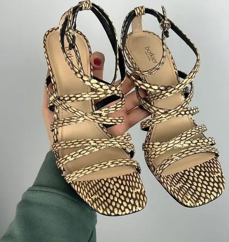 Botkier Lorain Desert Snake strappy heel size 8.5 New in Box