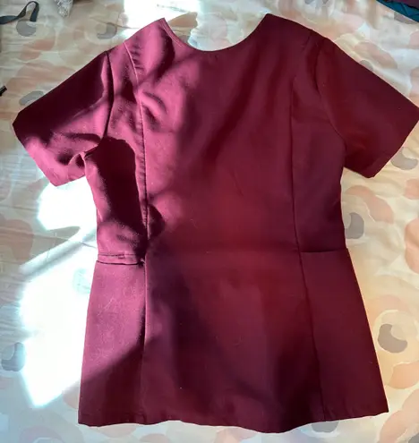 FIGS Burgundy Aburi Limited Edition Scrub Top