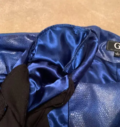 G by Giuliana Two Tone Moto Jacket Blue/Black Size Small NWT
