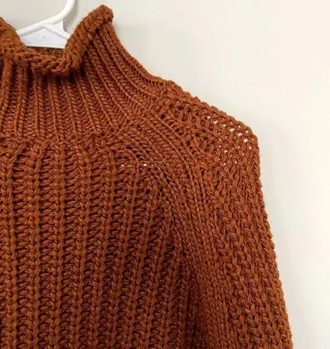 H&M  knit sweater comfortable casual thick warm turtleneck style coral orange