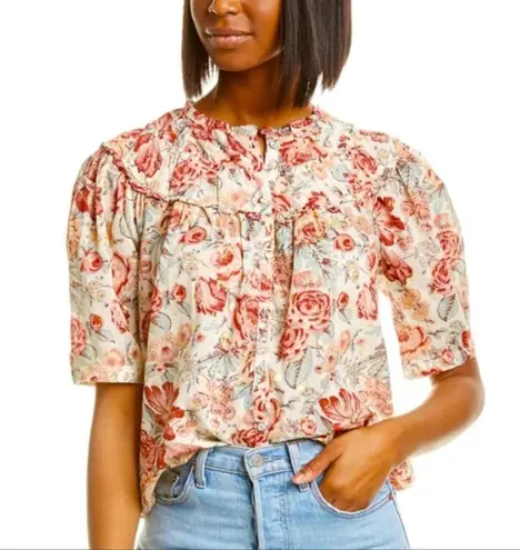 Rebecca Taylor Women's Floral Top La Vie Lucciene Size S Business Casual Travel