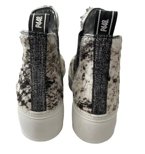 P448 NEW Women's Lucy High Top Calf Hair Pull On Platform Sneakers size 40 EU