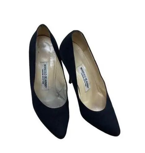 Manolo Blahnik London NY Women’s Black Shoes/ Heels 4" refurbished SKU 2140
