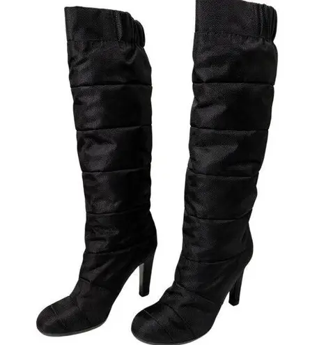 NWOT United Nude Bubble Hi Black Boot Women's 39 8.5 Quilted Knee High Heeled